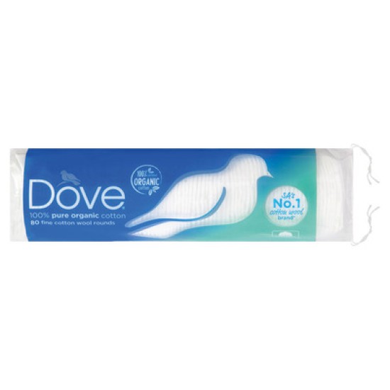 DOVE COTTON WOOL ROUNDS 80EA