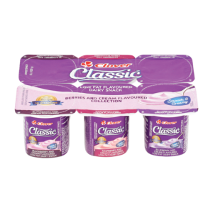 CLOVER DAIRY SNACK PACK S/BERRY 6X50GR